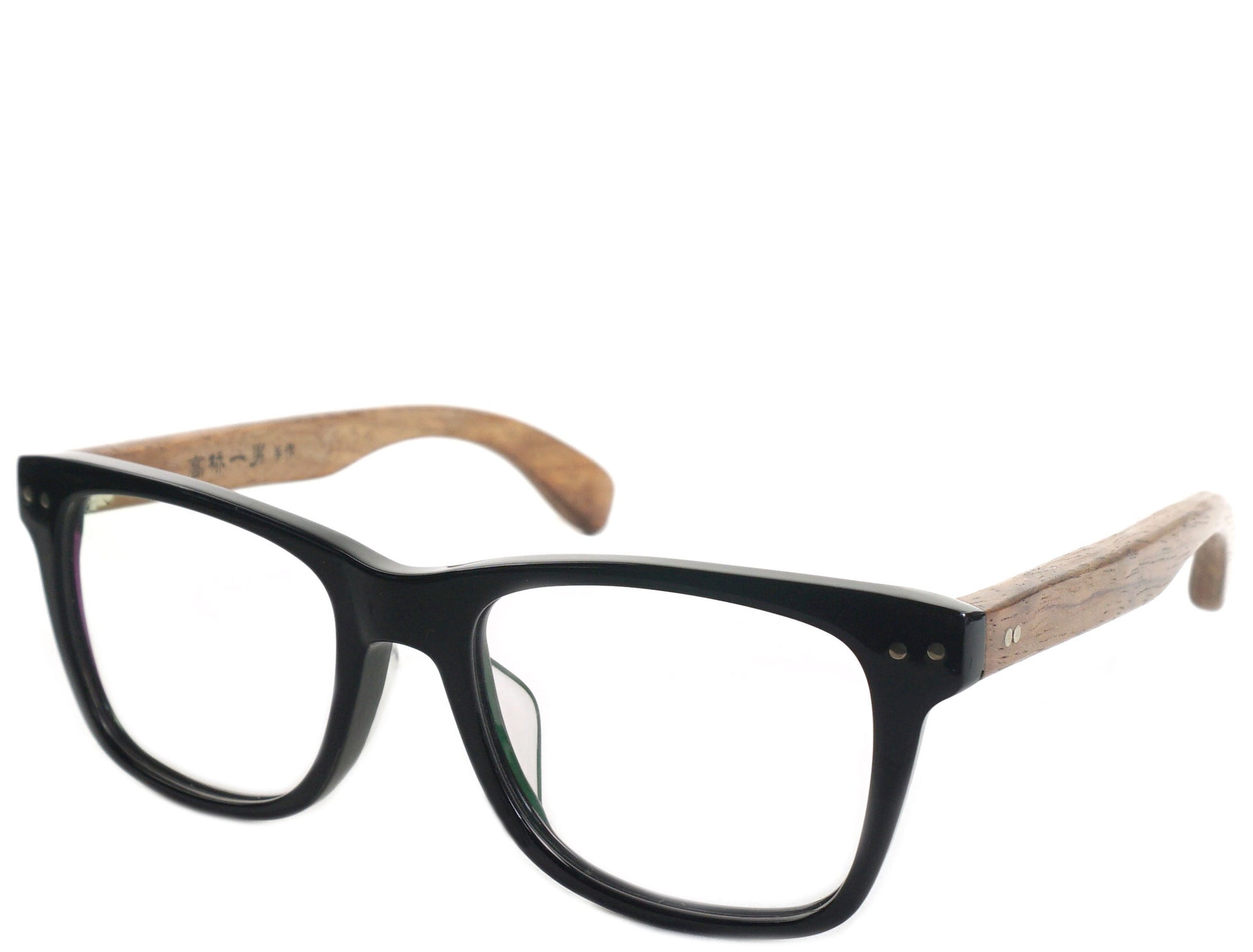 Hayes II - Shiny Black Blue Light - See.Saw.Seen Eyewear