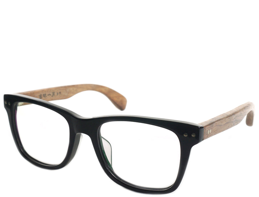 Hayes II - Shiny Black Blue Light - See.Saw.Seen Eyewear