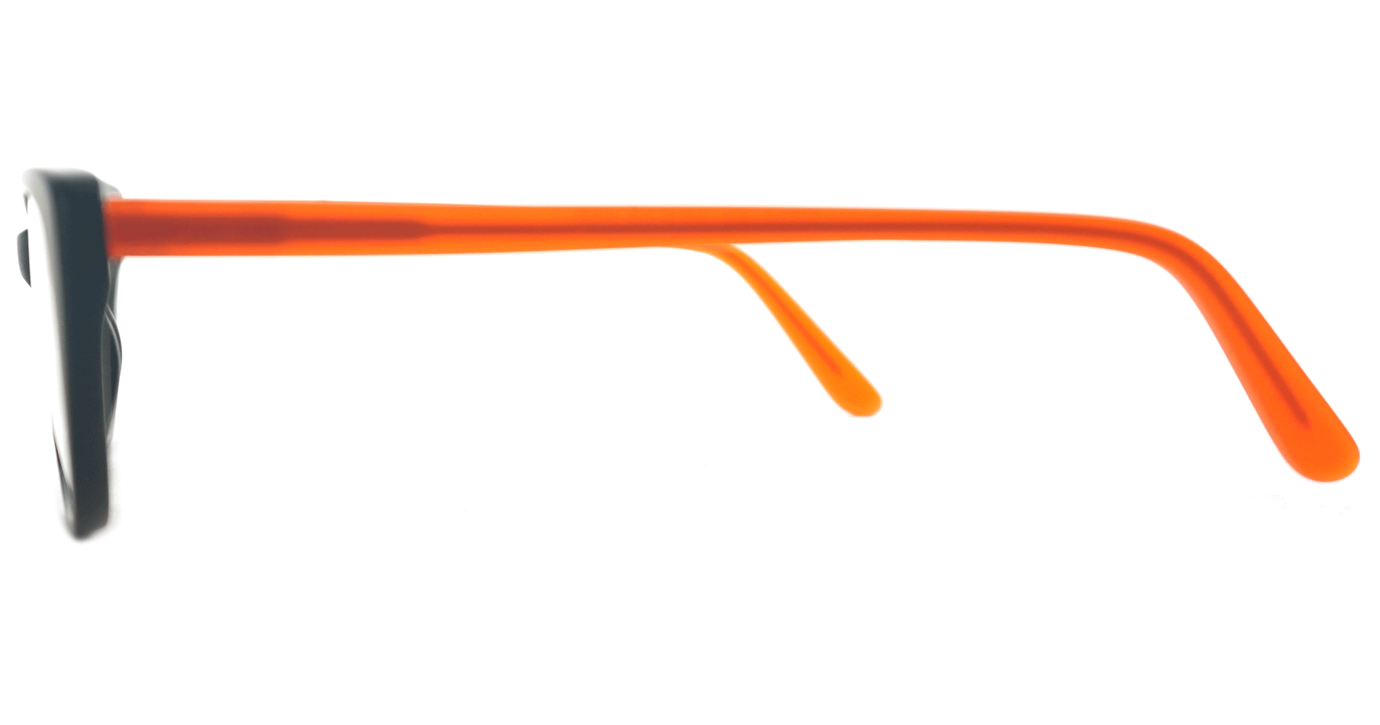 Lucy - Matte Black Orange - See.Saw.Seen Eyewear